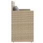 vidaXL Gartenbank mit Kissen Beige Poly Rattan vidaXL Gartenbank mit Kissen Beige Poly Rattan