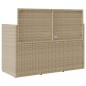 vidaXL Gartenbank mit Kissen Beige Poly Rattan vidaXL Gartenbank mit Kissen Beige Poly Rattan