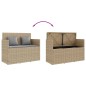 vidaXL Gartenbank mit Kissen Beige Poly Rattan vidaXL Gartenbank mit Kissen Beige Poly Rattan