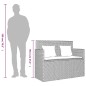 vidaXL Gartenbank mit Kissen Beige Poly Rattan vidaXL Gartenbank mit Kissen Beige Poly Rattan