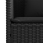 vidaXL Gartenbank mit Kissen Schwarz Poly Rattan vidaXL Gartenbank mit Kissen Schwarz Poly Rattan