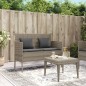 vidaXL Gartenbank mit Kissen Grau Poly Rattan vidaXL Gartenbank mit Kissen Grau Poly Rattan