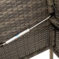 vidaXL Gartenbank mit Kissen Grau Poly Rattan vidaXL Gartenbank mit Kissen Grau Poly Rattan