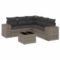 vidaXL 6-tlg. Garten-Sofagarnitur mit Kissen Grau Poly Rattan vidaXL 6-tlg. Garten-Sofagarnitur mit Kissen Grau Poly Rattan