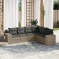vidaXL 6-tlg. Garten-Sofagarnitur mit Kissen Grau Poly Rattan vidaXL 6-tlg. Garten-Sofagarnitur mit Kissen Grau Poly Rattan