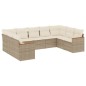 vidaXL 9-tlg. Garten-Sofagarnitur mit Kissen Beige Poly Rattan vidaXL 9-tlg. Garten-Sofagarnitur mit Kissen Beige Poly Rattan