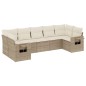 vidaXL 7-tlg. Garten-Sofagarnitur mit Kissen Beige Poly Rattan vidaXL 7-tlg. Garten-Sofagarnitur mit Kissen Beige Poly Rattan