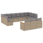vidaXL 13-tlg. Garten-Sofagarnitur mit Kissen Beige Poly Rattan vidaXL 13-tlg. Garten-Sofagarnitur mit Kissen Beige Poly Rattan