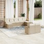 vidaXL 9-tlg. Garten-Sofagarnitur mit Kissen Beige Poly Rattan vidaXL 9-tlg. Garten-Sofagarnitur mit Kissen Beige Poly Rattan