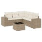 vidaXL 6-tlg. Garten-Sofagarnitur mit Kissen Beige Poly Rattan vidaXL 6-tlg. Garten-Sofagarnitur mit Kissen Beige Poly Rattan