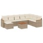 vidaXL 9-tlg. Garten-Sofagarnitur mit Kissen Beige Poly Rattan vidaXL 9-tlg. Garten-Sofagarnitur mit Kissen Beige Poly Rattan