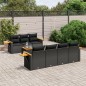 vidaXL 8-tlg. Garten-Sofagarnitur mit Kissen Schwarz Poly Rattan vidaXL 8-tlg. Garten-Sofagarnitur mit Kissen Schwarz Poly Rattan