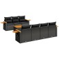 vidaXL 8-tlg. Garten-Sofagarnitur mit Kissen Schwarz Poly Rattan vidaXL 8-tlg. Garten-Sofagarnitur mit Kissen Schwarz Poly Rattan