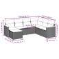 vidaXL 7-tlg. Garten-Sofagarnitur mit Kissen Grau Poly Rattan vidaXL 7-tlg. Garten-Sofagarnitur mit Kissen Grau Poly Rattan