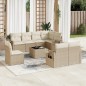 vidaXL 9-tlg. Garten-Sofagarnitur mit Kissen Beige Poly Rattan vidaXL 9-tlg. Garten-Sofagarnitur mit Kissen Beige Poly Rattan