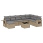 vidaXL 9-tlg. Garten-Sofagarnitur mit Kissen Beige Poly Rattan vidaXL 9-tlg. Garten-Sofagarnitur mit Kissen Beige Poly Rattan