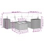 vidaXL 5-tlg. Garten-Sofagarnitur mit Kissen Grau Poly Rattan vidaXL 5-tlg. Garten-Sofagarnitur mit Kissen Grau Poly Rattan