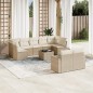 vidaXL 10-tlg. Garten-Sofagarnitur mit Kissen Beige Poly Rattan vidaXL 10-tlg. Garten-Sofagarnitur mit Kissen Beige Poly Rattan
