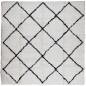 vidaXL Teppich Shaggy Hochflor Modern Creme und Schwarz 120x120 cm vidaXL Teppich Shaggy Hochflor Modern Creme und Schwarz 120x120 cm