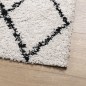 vidaXL Teppich Shaggy Hochflor Modern Creme und Schwarz 120x120 cm vidaXL Teppich Shaggy Hochflor Modern Creme und Schwarz 120x120 cm