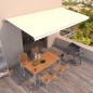 vidaXL Markise Automatisch Einziehbar 600x350 cm Creme vidaXL Markise Automatisch Einziehbar 600x350 cm Creme