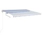 vidaXL Markise Automatisch Einziehbar 400x350 cm Blau und Weiß vidaXL Markise Automatisch Einziehbar 400x350 cm Blau und Weiß
