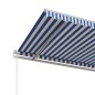 vidaXL Markise Automatisch Einziehbar 400x350 cm Blau und Weiß vidaXL Markise Automatisch Einziehbar 400x350 cm Blau und Weiß