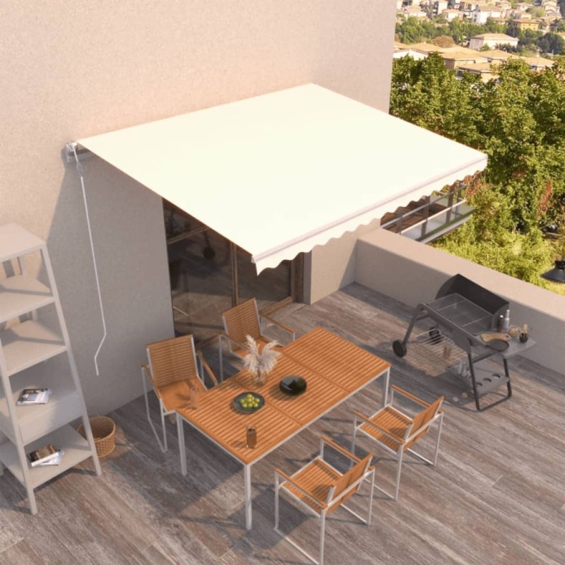 vidaXL Markise Automatisch Einziehbar 450x350 cm Creme vidaXL Markise Automatisch Einziehbar 450x350 cm Creme