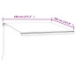 vidaXL Markise Automatisch Einziehbar 450x350 cm Creme vidaXL Markise Automatisch Einziehbar 450x350 cm Creme