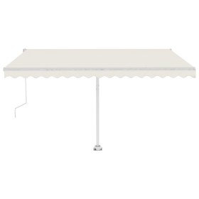 vidaXL Standmarkise Automatisch 400x350 cm Cremeweiß