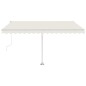 vidaXL Standmarkise Automatisch 400x350 cm Cremeweiß vidaXL Standmarkise Automatisch 400x350 cm Cremeweiß
