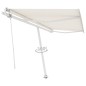 vidaXL Standmarkise Automatisch 400x350 cm Cremeweiß vidaXL Standmarkise Automatisch 400x350 cm Cremeweiß