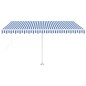 vidaXL Standmarkise Automatisch 450x350 cm Blau/Weiß vidaXL Standmarkise Automatisch 450x350 cm Blau/Weiß
