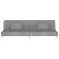 vidaXL Schlafsofa 2-Sitzer mit 2 Kissen Hellgrau Stoff vidaXL Schlafsofa 2-Sitzer mit 2 Kissen Hellgrau Stoff