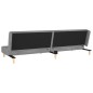 vidaXL Schlafsofa 2-Sitzer mit 2 Kissen Hellgrau Stoff vidaXL Schlafsofa 2-Sitzer mit 2 Kissen Hellgrau Stoff