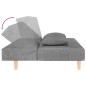 vidaXL Schlafsofa 2-Sitzer mit 2 Kissen Hellgrau Stoff vidaXL Schlafsofa 2-Sitzer mit 2 Kissen Hellgrau Stoff