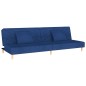 vidaXL Schlafsofa 2-Sitzer mit 2 Kissen Blau Stoff vidaXL Schlafsofa 2-Sitzer mit 2 Kissen Blau Stoff