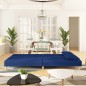 vidaXL Schlafsofa 2-Sitzer mit 2 Kissen Blau Stoff vidaXL Schlafsofa 2-Sitzer mit 2 Kissen Blau Stoff