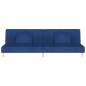 vidaXL Schlafsofa 2-Sitzer mit 2 Kissen Blau Stoff vidaXL Schlafsofa 2-Sitzer mit 2 Kissen Blau Stoff