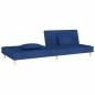 vidaXL Schlafsofa 2-Sitzer mit 2 Kissen Blau Stoff vidaXL Schlafsofa 2-Sitzer mit 2 Kissen Blau Stoff