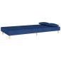 vidaXL Schlafsofa 2-Sitzer mit 2 Kissen Blau Stoff vidaXL Schlafsofa 2-Sitzer mit 2 Kissen Blau Stoff