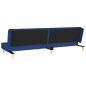 vidaXL Schlafsofa 2-Sitzer mit 2 Kissen Blau Stoff vidaXL Schlafsofa 2-Sitzer mit 2 Kissen Blau Stoff