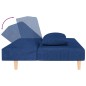 vidaXL Schlafsofa 2-Sitzer mit 2 Kissen Blau Stoff vidaXL Schlafsofa 2-Sitzer mit 2 Kissen Blau Stoff