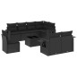 vidaXL 9-tlg. Garten-Sofagarnitur mit Kissen Schwarz Poly Rattan vidaXL 9-tlg. Garten-Sofagarnitur mit Kissen Schwarz Poly Rattan