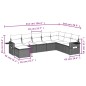 vidaXL 8-tlg. Garten-Sofagarnitur mit Kissen Schwarz Poly Rattan vidaXL 8-tlg. Garten-Sofagarnitur mit Kissen Schwarz Poly Rattan