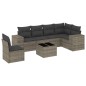 vidaXL 7-tlg. Garten-Sofagarnitur mit Kissen Grau Poly Rattan vidaXL 7-tlg. Garten-Sofagarnitur mit Kissen Grau Poly Rattan