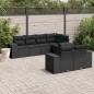 vidaXL 7-tlg. Garten-Sofagarnitur mit Kissen Schwarz Poly Rattan vidaXL 7-tlg. Garten-Sofagarnitur mit Kissen Schwarz Poly Rattan