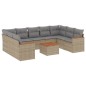 vidaXL 10-tlg. Garten-Sofagarnitur mit Kissen Beige Poly Rattan vidaXL 10-tlg. Garten-Sofagarnitur mit Kissen Beige Poly Rattan
