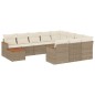 vidaXL 11-tlg. Garten-Sofagarnitur mit Kissen Beige Poly Rattan vidaXL 11-tlg. Garten-Sofagarnitur mit Kissen Beige Poly Rattan