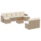vidaXL 10-tlg. Garten-Sofagarnitur mit Kissen Beige Poly Rattan vidaXL 10-tlg. Garten-Sofagarnitur mit Kissen Beige Poly Rattan